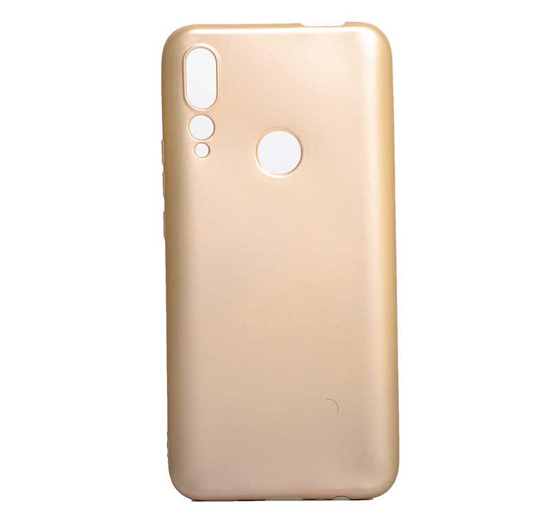 Huawei Y9 Prime 2019 Kılıf Zore Premier Silikon Kapak - Gold