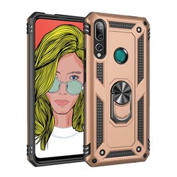 Huawei Y9 Prime 2019 Kılıf Zore Vega Kapak Gold