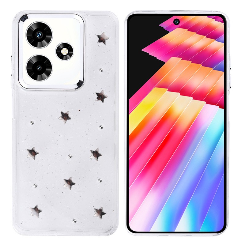 İnfinix Hot 30 Case Airbag Designed Glitter Transparent Zore Kutup Cover - 4