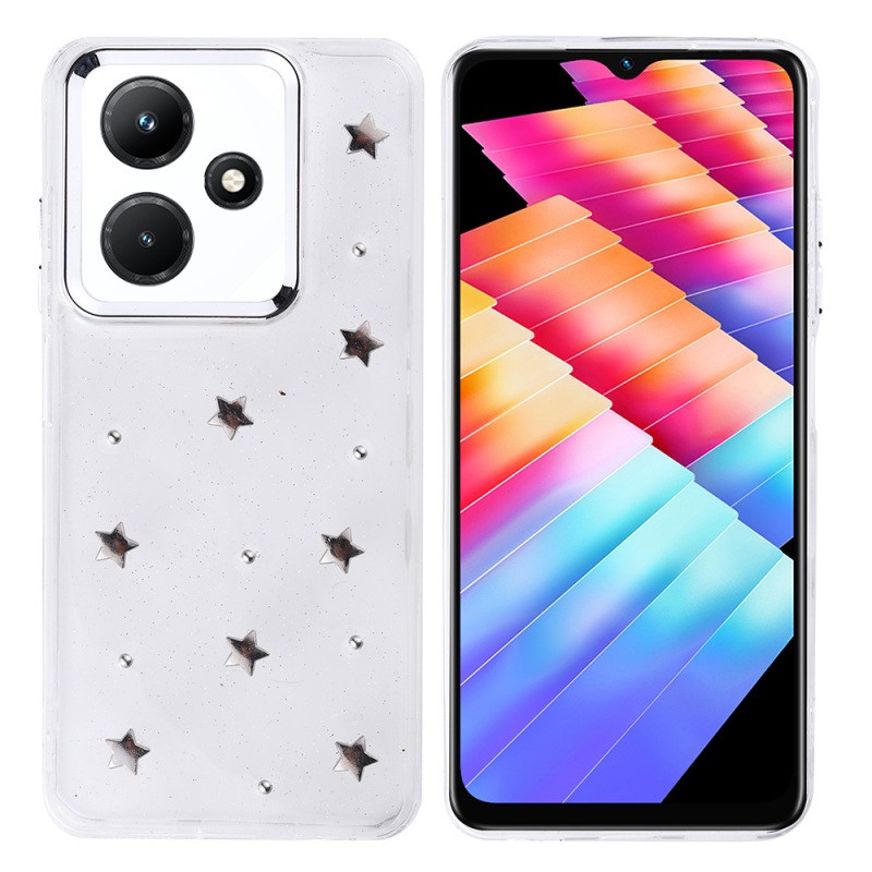 İnfinix Hot 30i Case Airbag Designed Glitter Transparent Zore Kutup Cover - 4