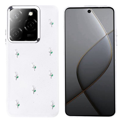İnfinix Hot 40 Case Airbag Designed Glitter Transparent Zore Kutup Cover - 4