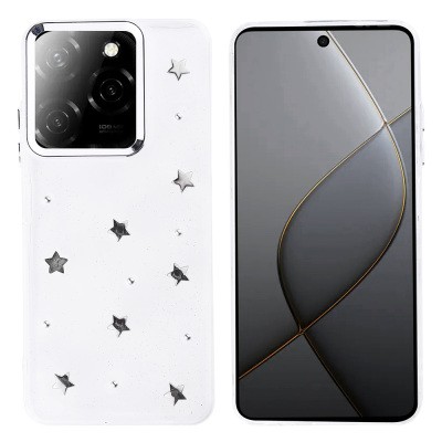 İnfinix Hot 40 Case Airbag Designed Glitter Transparent Zore Kutup Cover - 5
