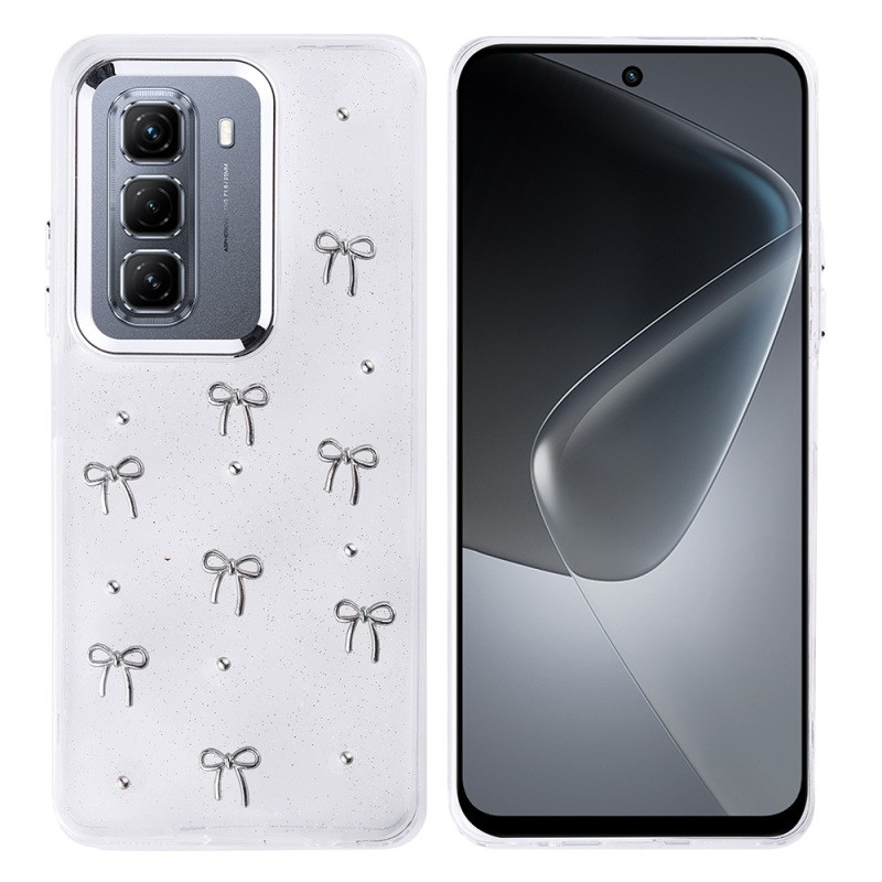 Infinix Hot 50 4G Case Airbag Designed Silvery Transparent Zore Kutup Cover - 2