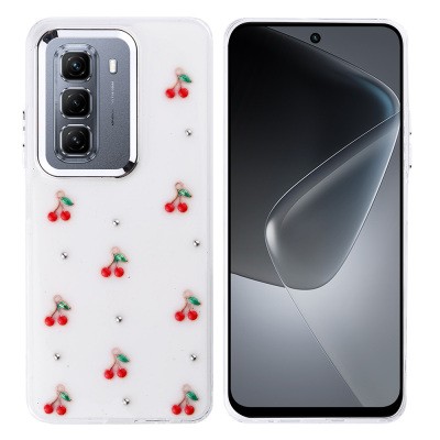 Infinix Hot 50 4G Case Airbag Designed Silvery Transparent Zore Kutup Cover - 3