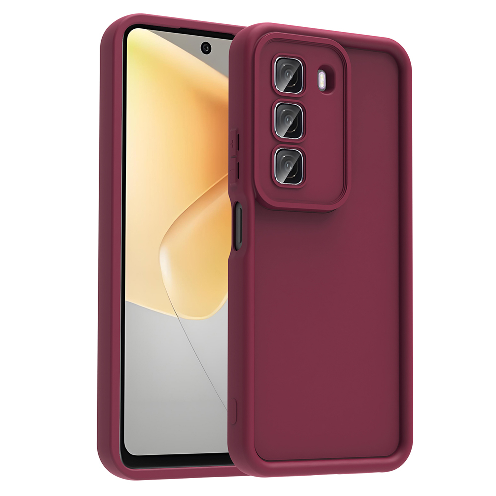 İnfinix Hot 50 4G Kılıf Kamera Korumalı NXXA Ananas Kapak - Mürdüm