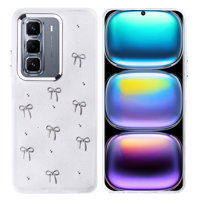 Infinix Hot 50 Pro Plus 4G Case Airbag Designed Silvery Transparent Zore Kutup Cover - 2