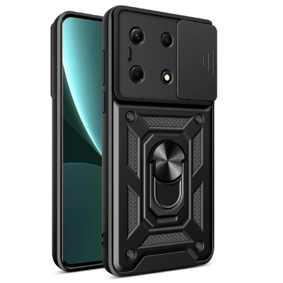 Infinix Note 30 VIP Case Magnetic Stand Camera Protection Zore Sliding Vega Cover - Zore