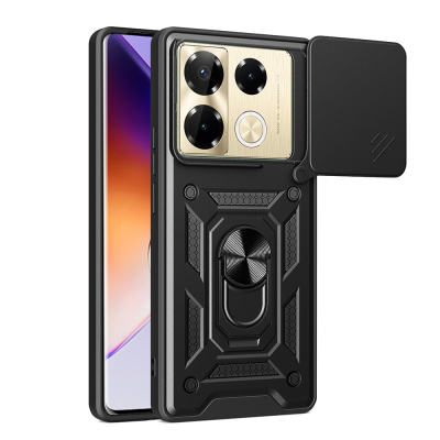 Infinix Note 40 Pro Case with Magnetic Stand Camera Protection Zore Sürgülü Vega Cover - Zore