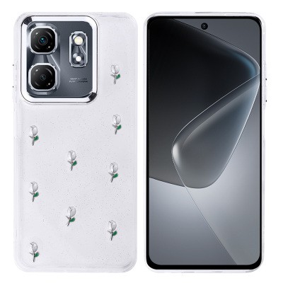 İnfinix Smart 9 Case Airbag Designed Silvery Transparent Zore Kutup Cover - 4