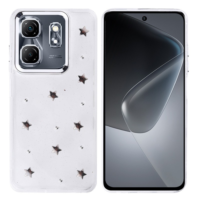 İnfinix Smart 9 Case Airbag Designed Silvery Transparent Zore Kutup Cover - 5