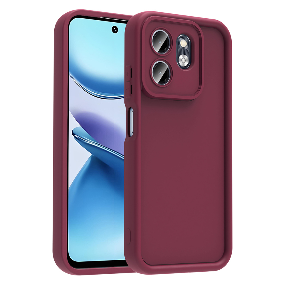 İnfinix Smart 9 Kılıf Kamera Korumalı Zore Ananas Kapak - Mürdüm