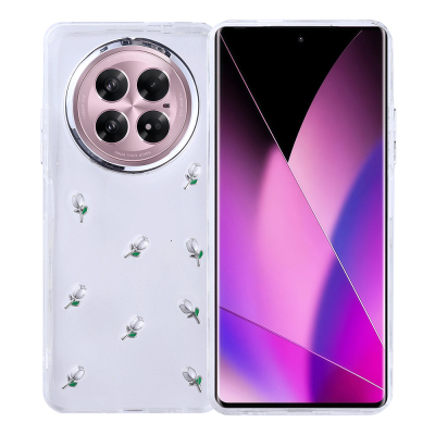 İnfinix Zero 40 5G Kılıf Airbag Tasarımlı Simli Şeffaf Zore Kutup Kapak - Zore