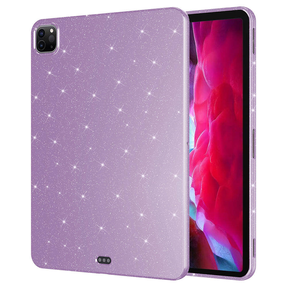 iPad Pro 11 2022 M2 Simli Parlak Görünümlü Zore Tablet Koton Kılıf - Lila