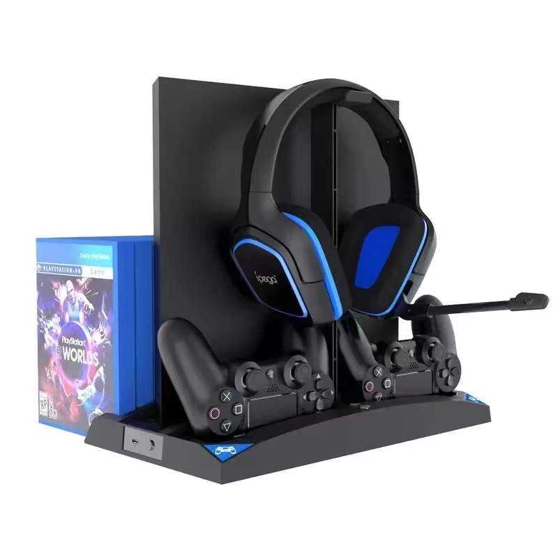 iPega PG-P4009 Playstation 4 Şarj İstasyonu ve Kulaklık Standı - Siyah