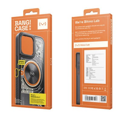 iPhone 14 Pro Max Kılıf Özelleştirilebilir 3 Fonksiyonlu Bluetooth Bağlantılı Bitmo Lab Bangcase Akıllı M-safe Kapak - 11