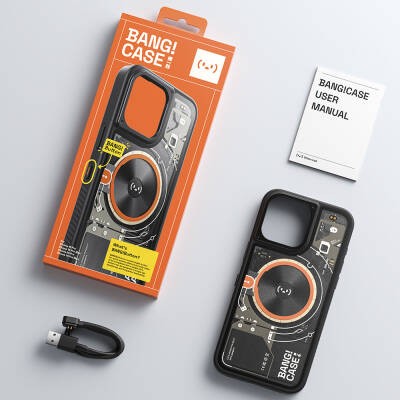 iPhone 14 Pro Max Kılıf Özelleştirilebilir 3 Fonksiyonlu Bluetooth Bağlantılı Bitmo Lab Bangcase Akıllı M-safe Kapak - 18