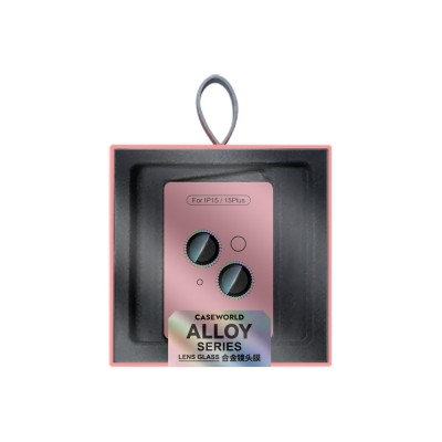 iPhone 15 CaseWorld Alloy Series Oleophobic Anti-Reflective Sparkling Diamond Camera Lens Protector - 12