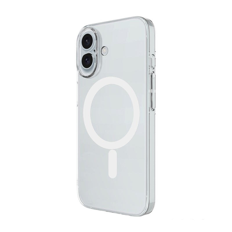 iPhone 16 Plus Kamera Korumalı M-Safe Şarj Özellikli Şeffaf Zore London Sert PC Kapak - 4