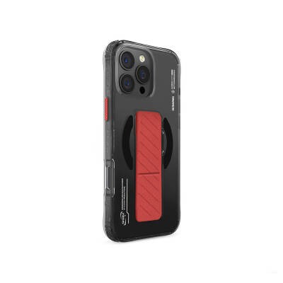 Apple iPhone 16 Pro Kılıf M-safe Şarj Özellikli Teknoloji Desenli Standlı Skinarma Axon Kapak - 5