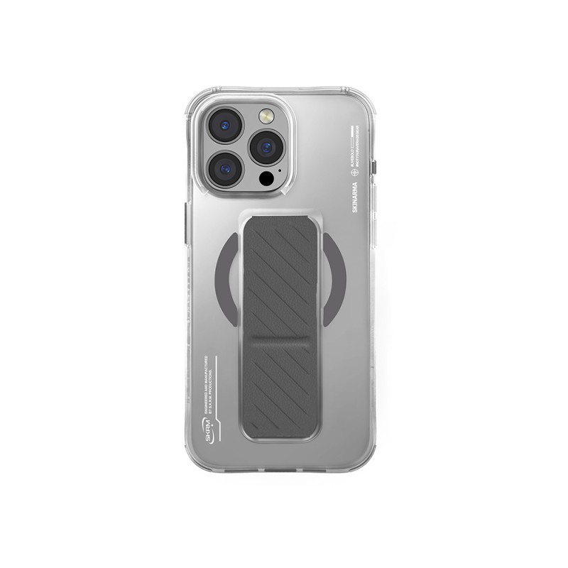 Apple iPhone 16 Pro Kılıf M-safe Şarj Özellikli Teknoloji Desenli Standlı Skinarma Axon Kapak - 4