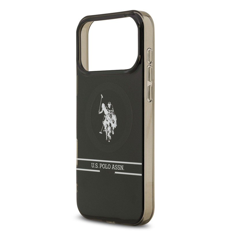 Apple iPhone 17 Pro Max Case U.S. Polo Assn. Original Licensed M-Safe Charging Feature IML Double Horse Stripe Logo Cover - 7