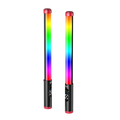 Jmary FM-128RGB OLED Ekran Göstergeli RGB Led Işıklı Su Geçirmez Aydınlatma Çubuğu - Jmary