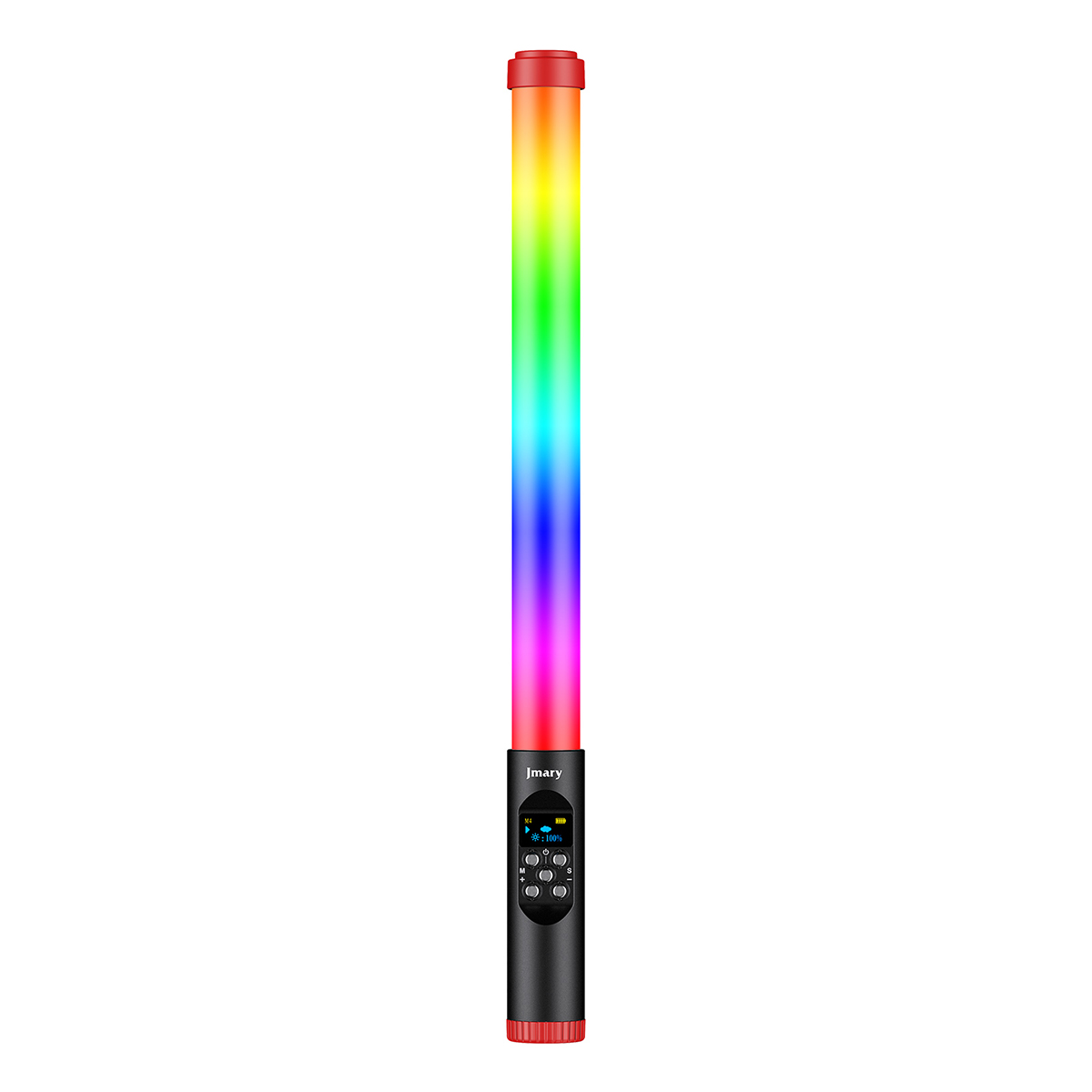 Jmary FM-128RGB OLED Ekran Göstergeli RGB Led Işıklı Su Geçirmez Aydınlatma Çubuğu - Siyah