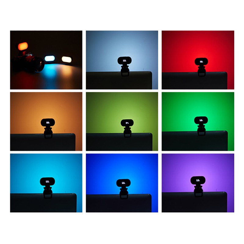 Jmary FM-16RGB Latch Digital LED Display Phone-Camera RGB Lamp 750mAh - 8