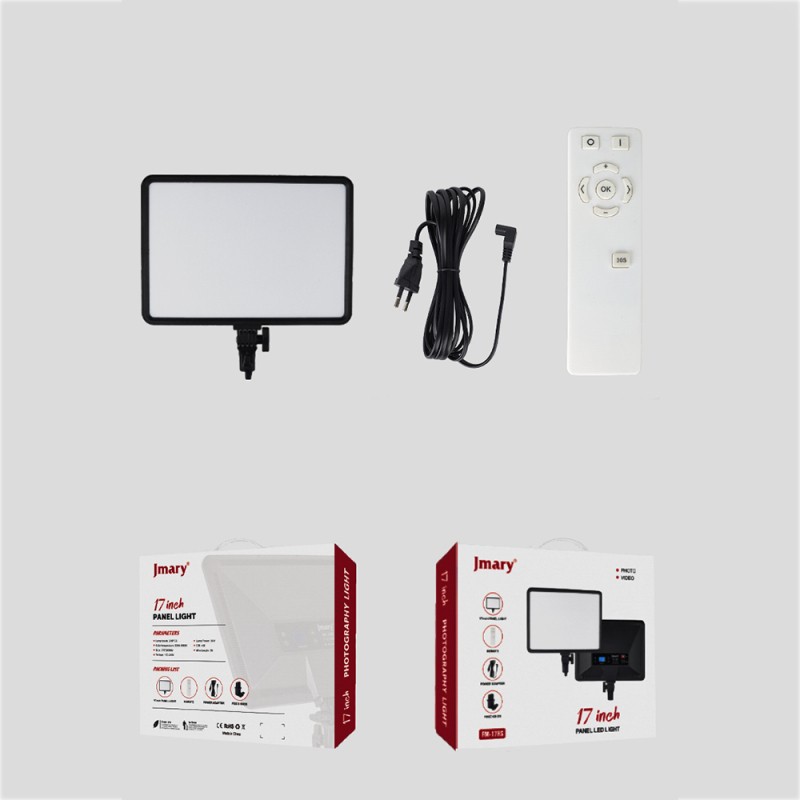 Jmary FM-17RS 17 inch LED Panel Video Light with Remote Control Digital Display - 7