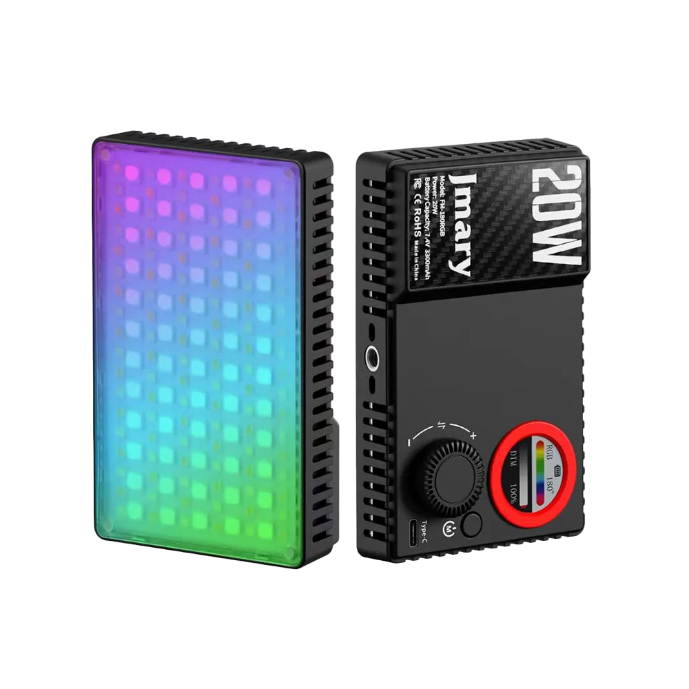 Jmary FM-180RGB RGB Led Telefon-Kamera Üstü Aydınlatma Işığı 20W - Siyah