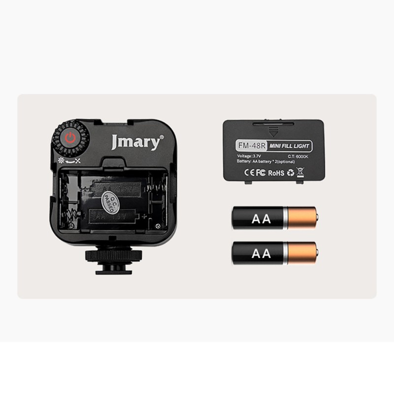 Jmary FM-48R Mini Fill Light Phone-Camera Top Battery-Powered Lighting Light - 3