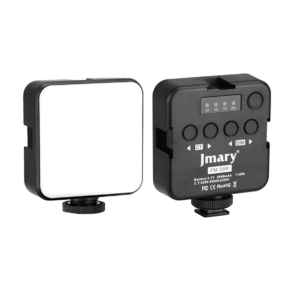 Jmary FM-59R Telefon-Kamera Üstü Pilli Aydınlatma Işığı - Siyah