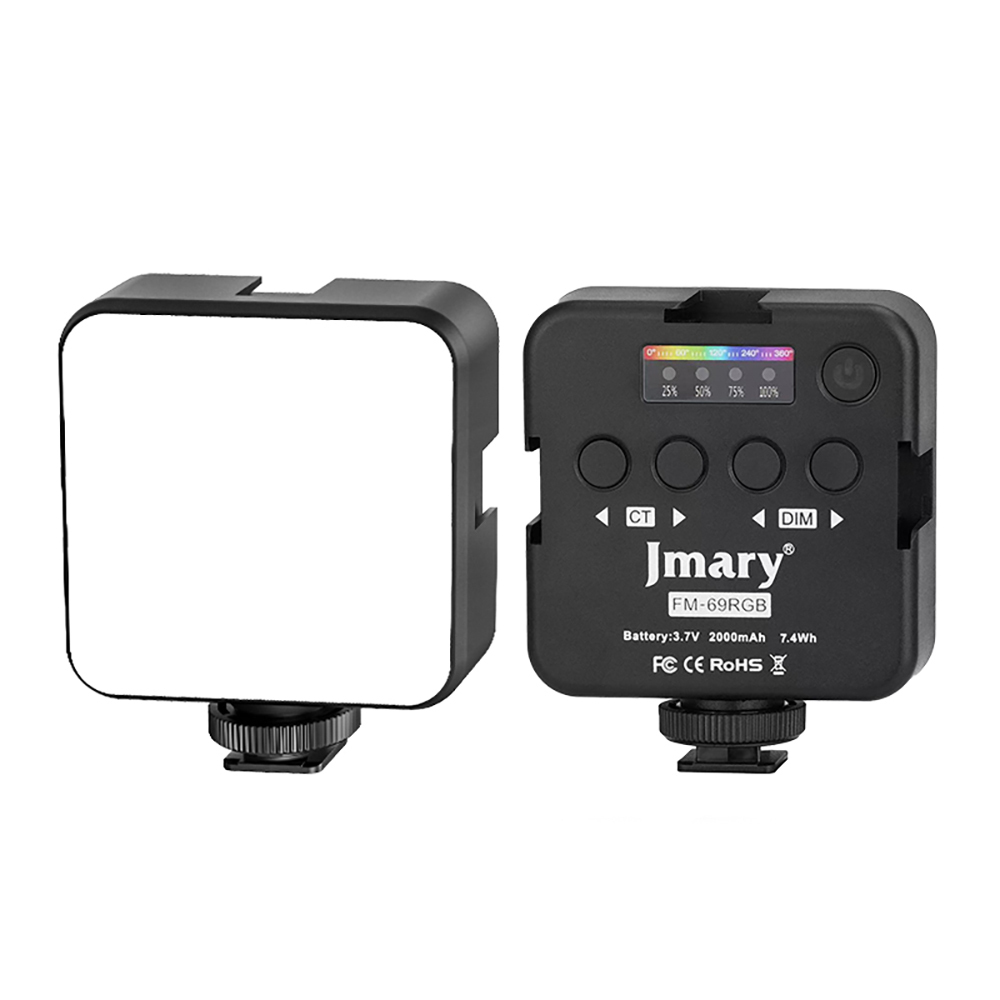Jmary FM-69RGB RGB Led Telefon-Kamera Üstü Pilli Aydınlatma Işığı - Siyah