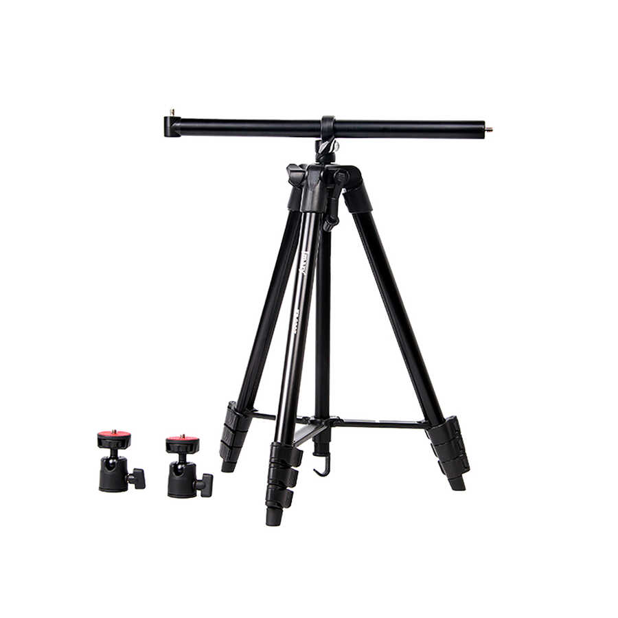 Jmary KP2207 Tripod 4 Farklı Yükseklik Ayarı 133 cm 360 Derece Dönebilen Başlık - Siyah