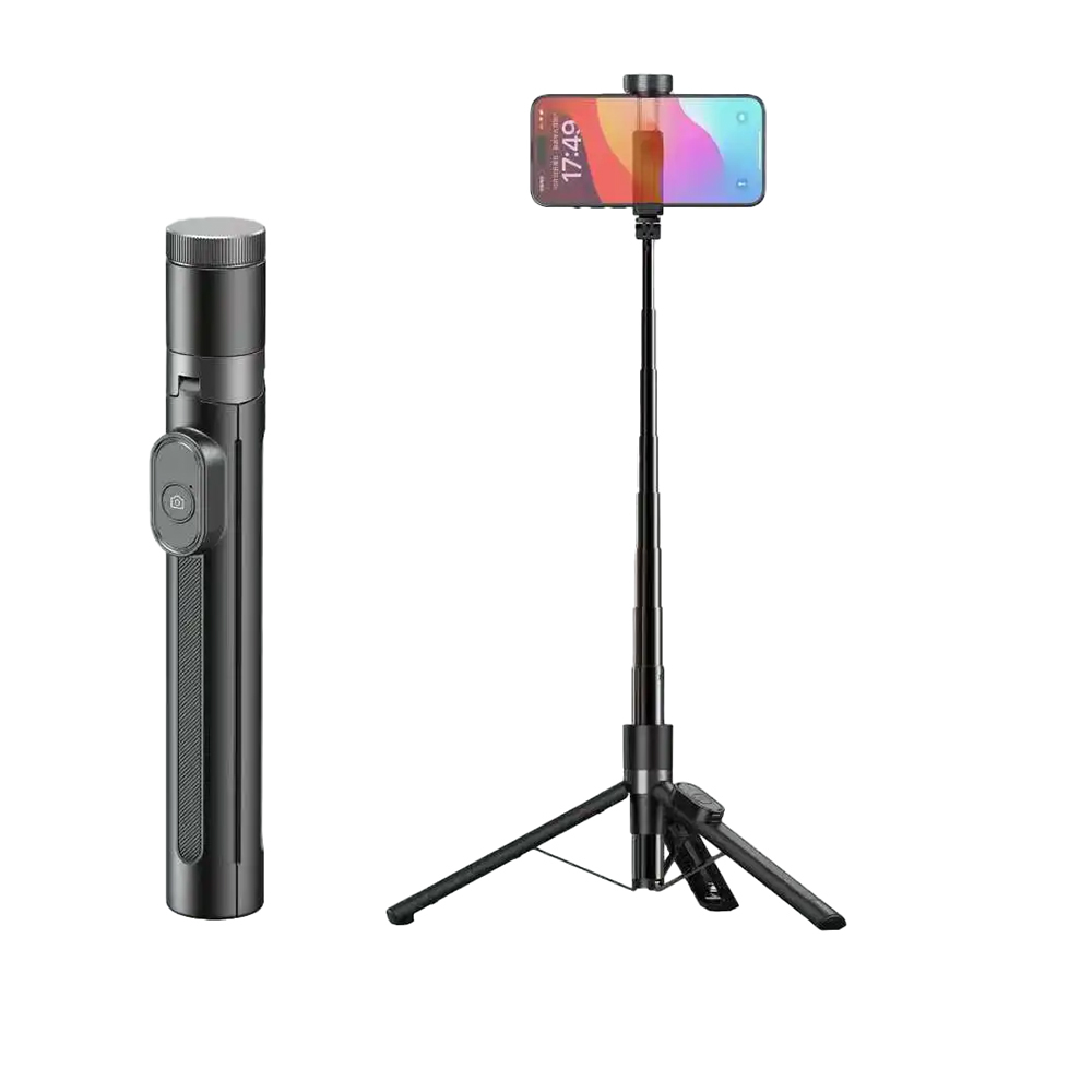 Jmary KT-209 180 Derece Dönebilen Kablosuz Kumandalı Tripod ve Selfie Çubuğu - Siyah