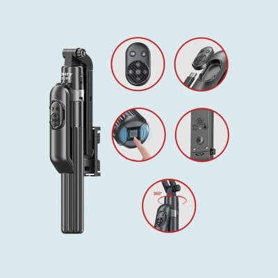 Jmary KT-299 360 Degree Rotating Wireless Remote Controlled Tripod and Selfie Stick - 5