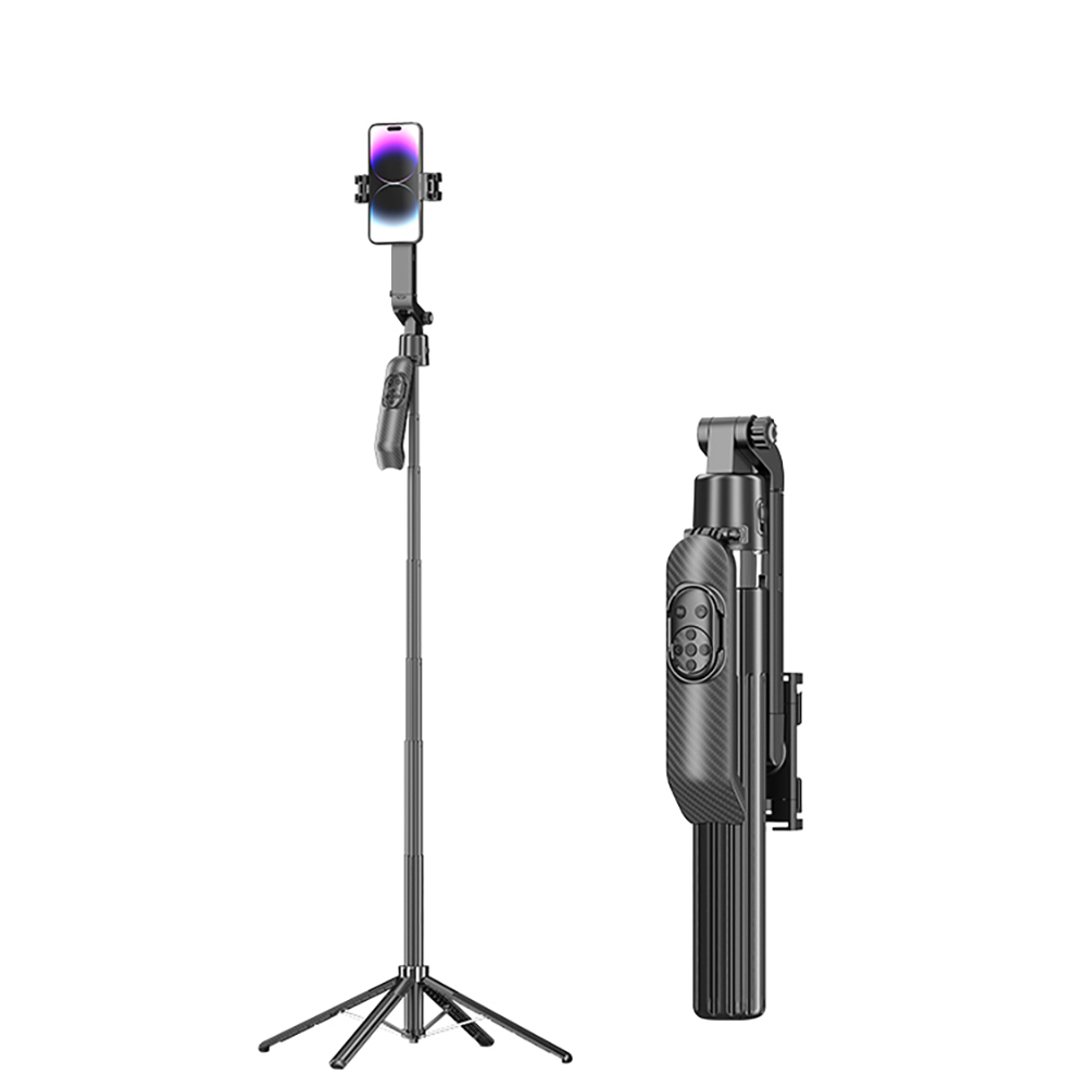Jmary KT-299 360 Derece Dönebilen Kablosuz Kumandalı Tripod ve Selfie Çubuğu - Siyah