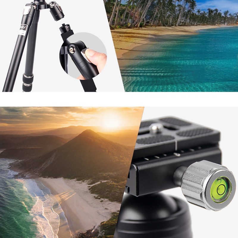 Jmary KT255+NB36 360 Degree Rotatable Interchangeable Head Tripod - 5
