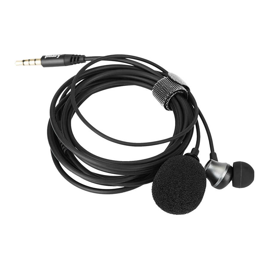 Jmary MC-R5 3.5mm Canlı Yayın Yaka Mikrofon - Siyah