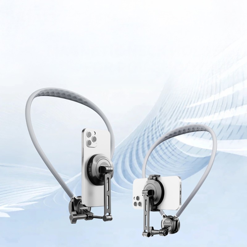 Jmary MG-03 2in1 Eller Serbest Magnetik Boyun Askılı Telefon Tutucu - 3