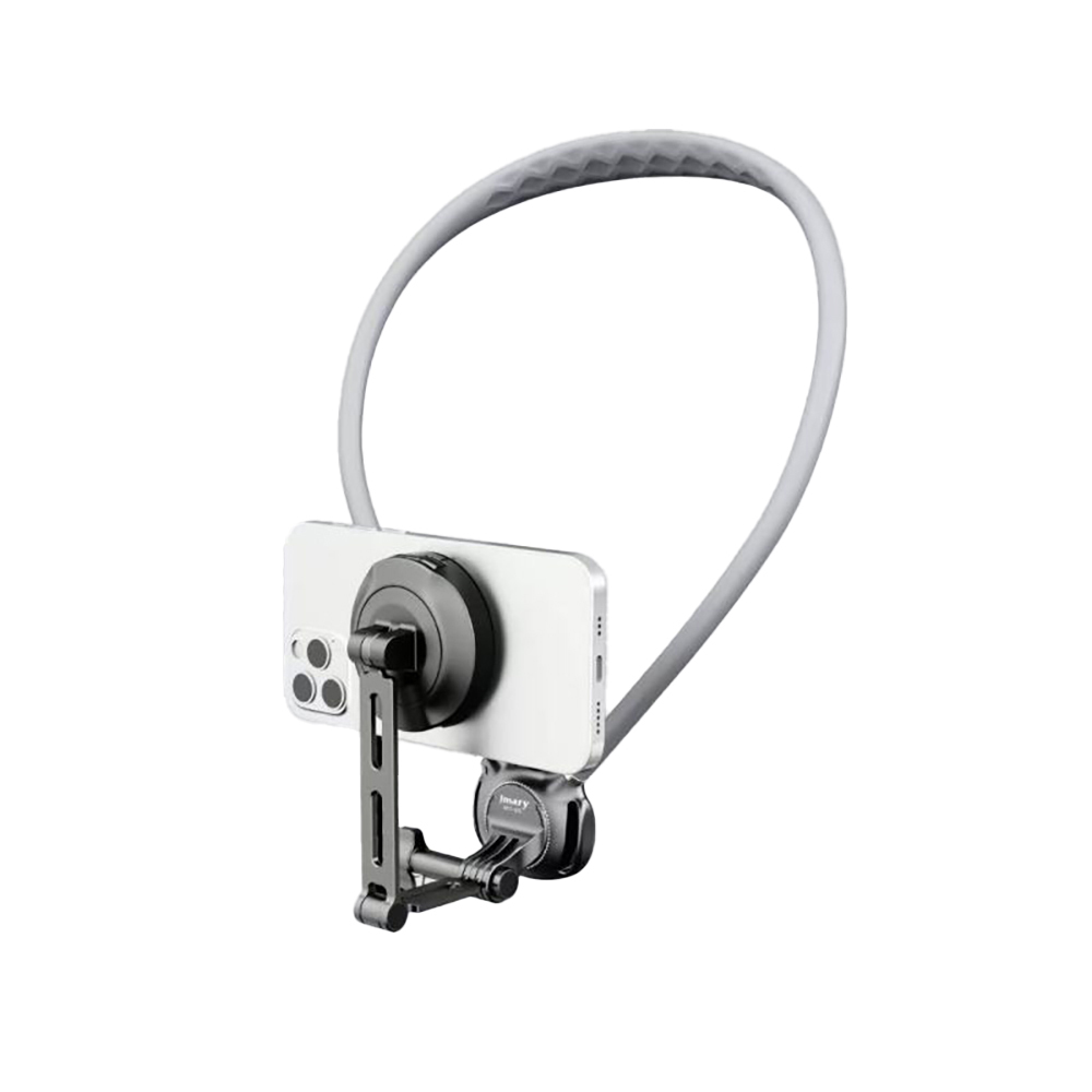Jmary MG-03 2in1 Eller Serbest Magnetik Boyun Askılı Telefon Tutucu - Siyah
