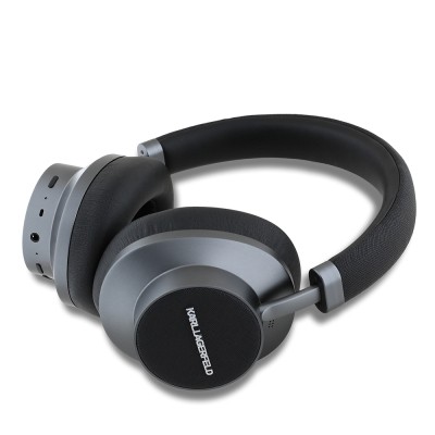 Karl Lagerfeld Original Licensed ANC/ENC Feature KL Text Logo Saffiano Series Over-Ear Bluetooth Headphones v5.3 - 3