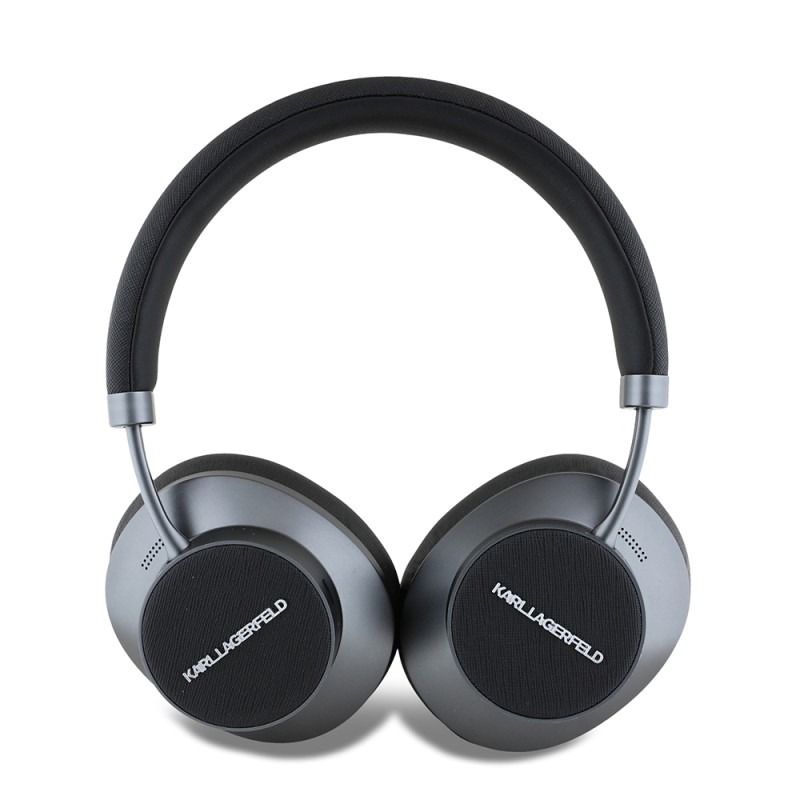 Karl Lagerfeld Original Licensed ANC/ENC Feature KL Text Logo Saffiano Series Over-Ear Bluetooth Headphones v5.3 - 4
