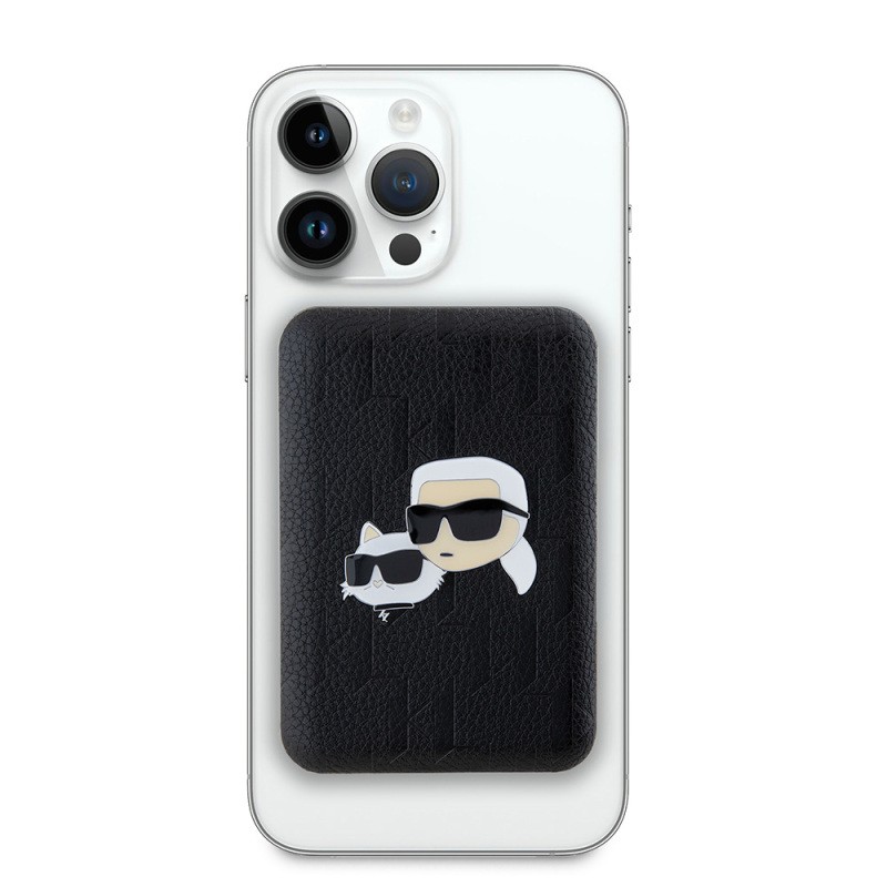 Karl Lagerfeld Orjinal Lisanslı M-safe Şarj Özellikli Led Işık Göstergeli Metal Logolu PU Deri Powerbank 5000mAh - 3