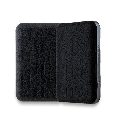 Karl Lagerfeld Orjinal Lisanslı M-safe Şarj Özellikli Led Işık Göstergeli Metal Logolu PU Deri Powerbank 5000mAh - 4