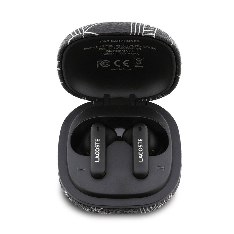 Lacoste Original Licensed ANC/ENC Monogram Patterned TWS In-Ear Bluetooth Headphones v5.4 - 5