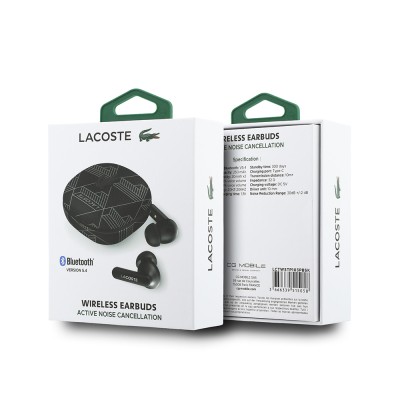 Lacoste Original Licensed ANC/ENC Monogram Patterned TWS In-Ear Bluetooth Headphones v5.4 - 7