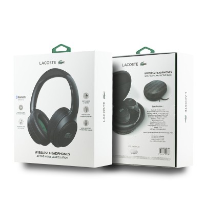 Lacoste Original Licensed LH01 ANC Foldable Carrying Bag Over-Ear Bluetooth Headphones v5.4 - 19