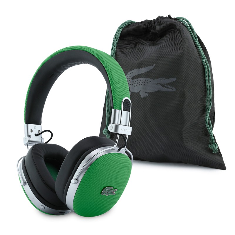 Lacoste Original Licensed LH03 Adjustable Piqué Over-Ear Bluetooth Headphones with Carrying Case v5.4 - 17