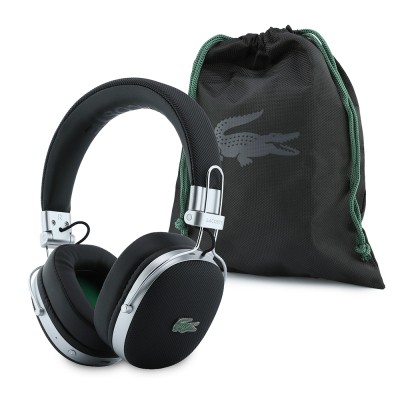 Lacoste Original Licensed LH03 Adjustable Piqué Over-Ear Bluetooth Headphones with Carrying Case v5.4 - 18